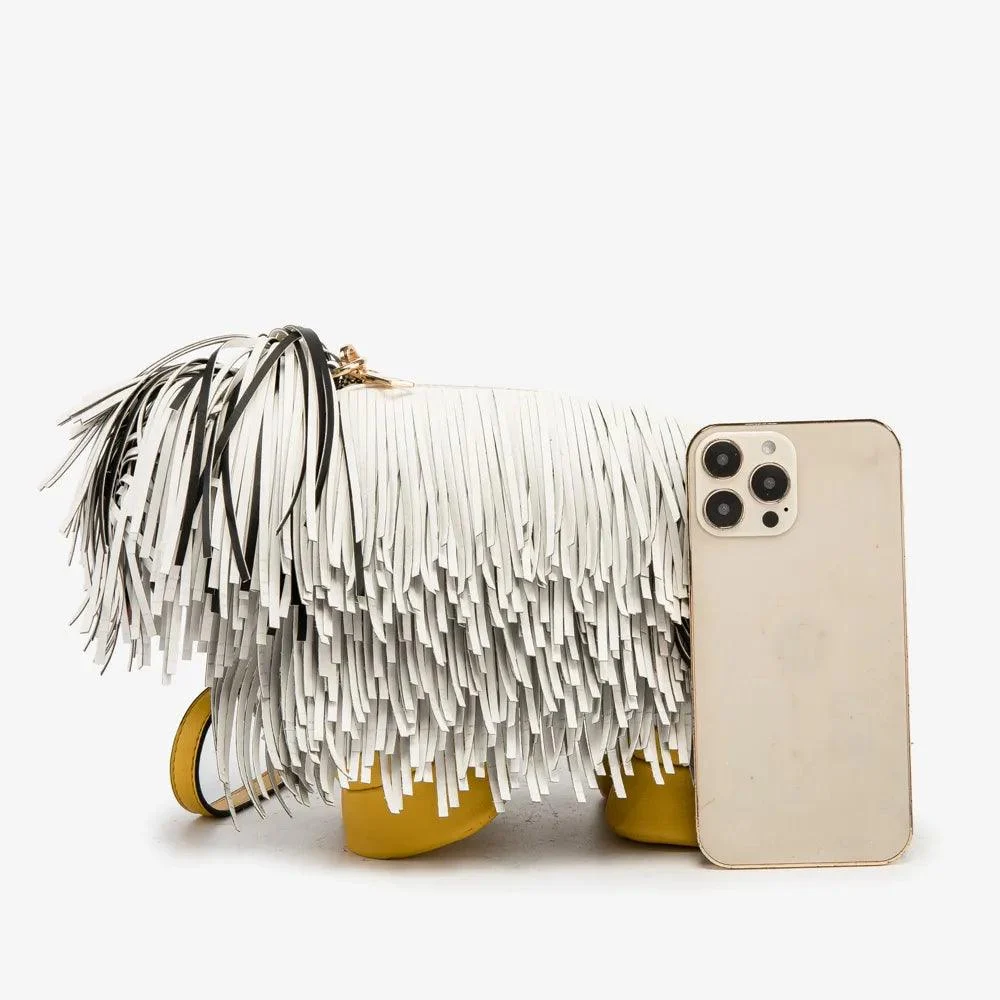 Mini Shaggy Dog Tassel Bags - Glova