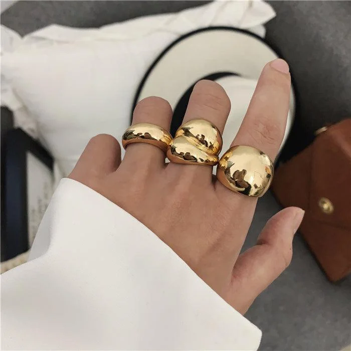 Minimalist Bubble Band Rings - Gold or Silver - Glova