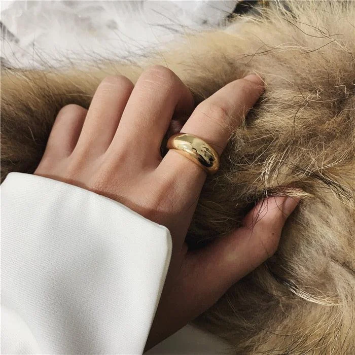 Minimalist Bubble Band Rings - Gold or Silver - Glova