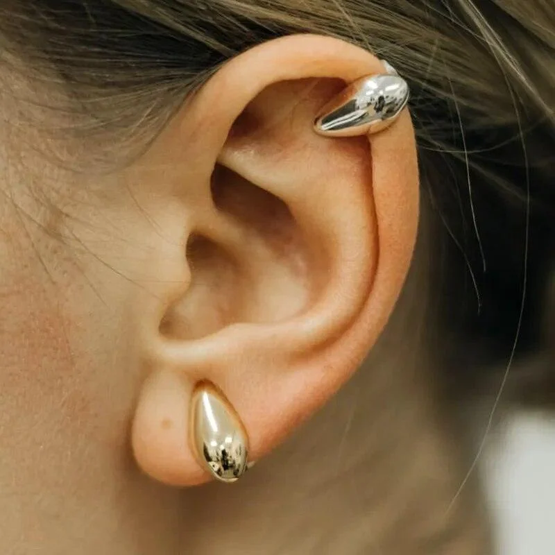 Minimalist Bubble Metal Clip Earrings - Glova