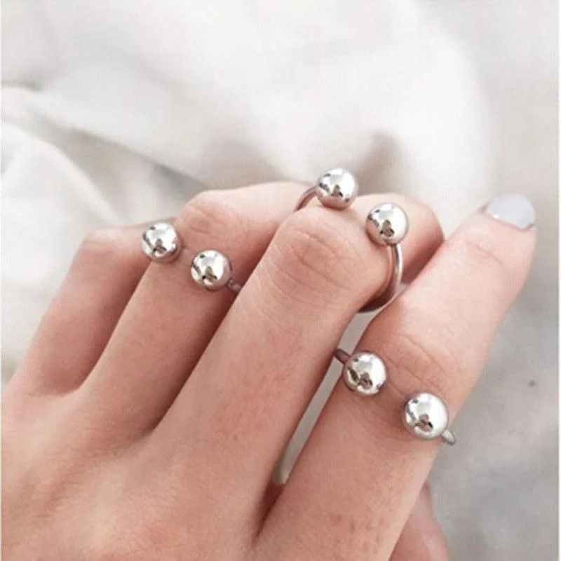 Minimalist Pierce Finger Knuckle Rings - 3 Ring Set - Glova