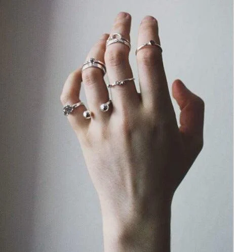 Minimalist Pierce Finger Knuckle Rings - 3 Ring Set - Glova