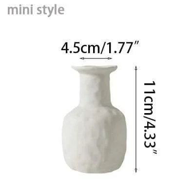 Minimalist White Flower Vases - Glova