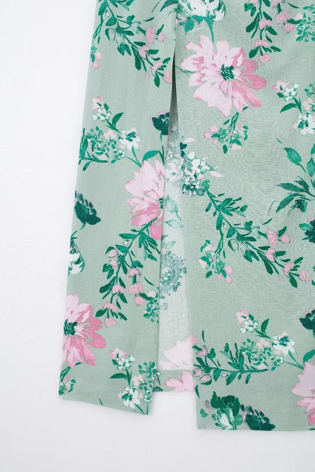 Mint Blossom Floral Slip Midi Dress - Glova