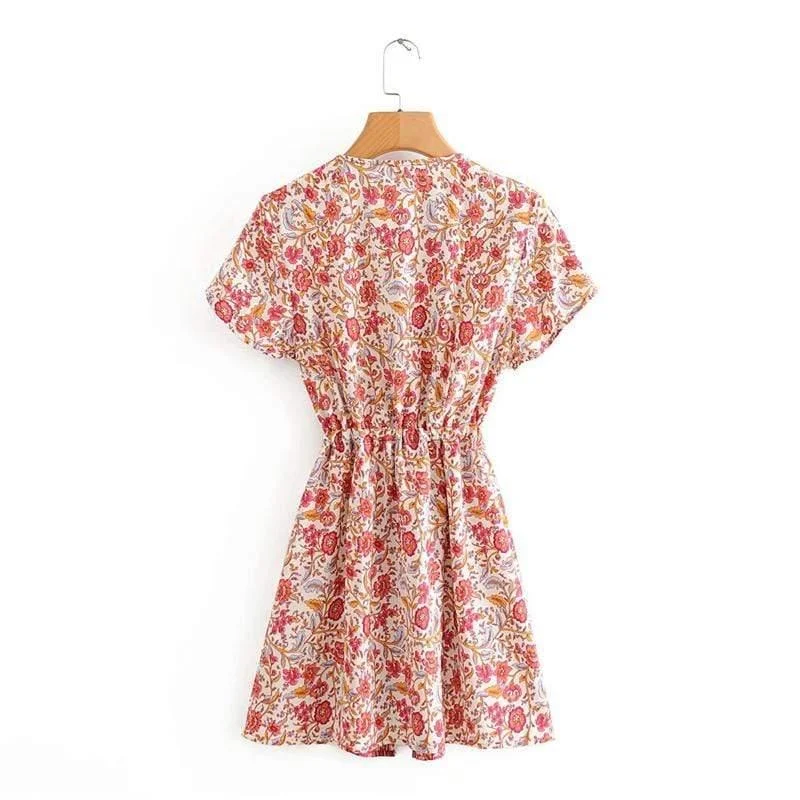 Mirabella Vintage Floral Mini Dress - Glova