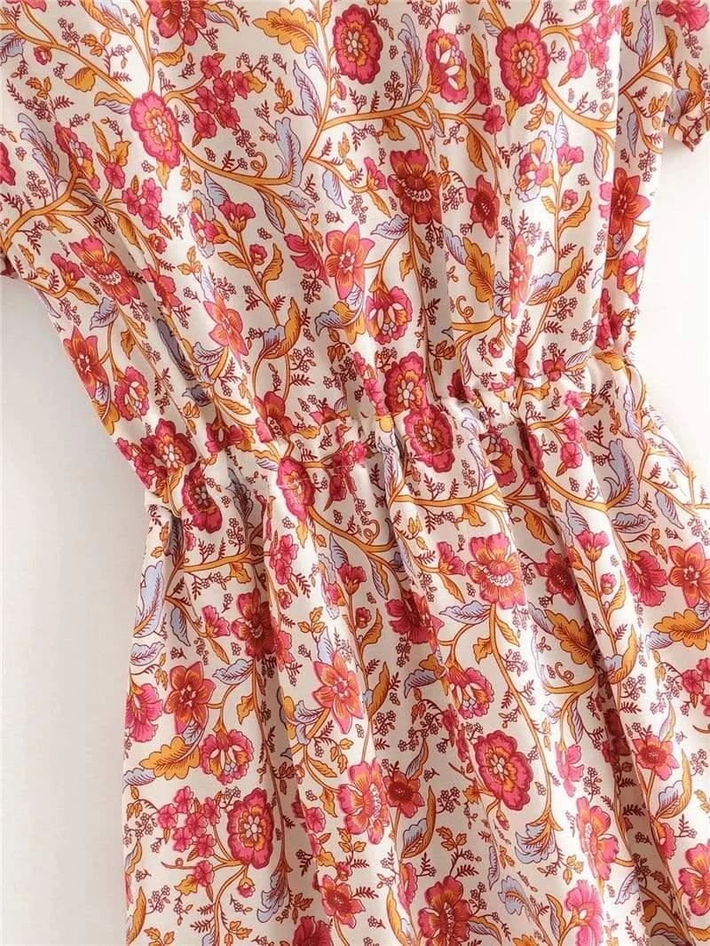 Mirabella Vintage Floral Mini Dress - Glova