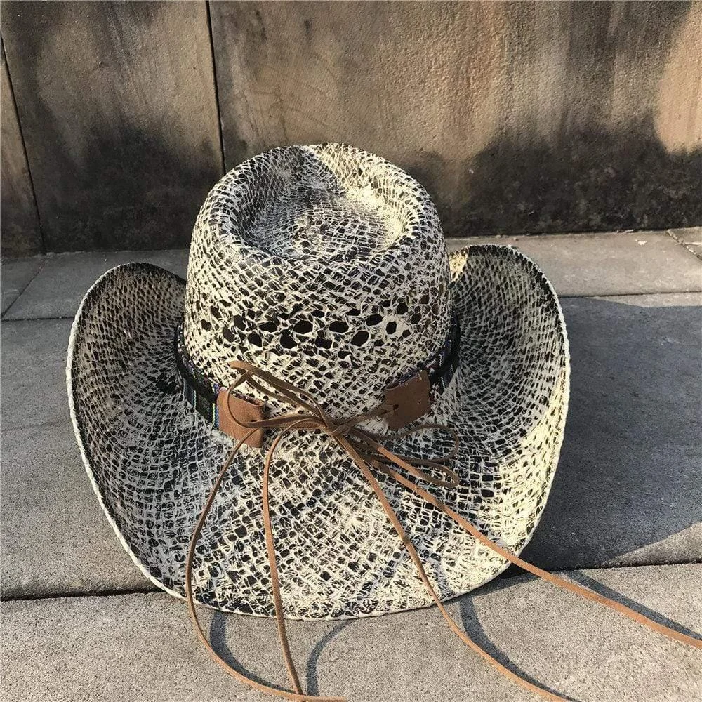 Mock-Snake Design Cowgirl Hat - Glova