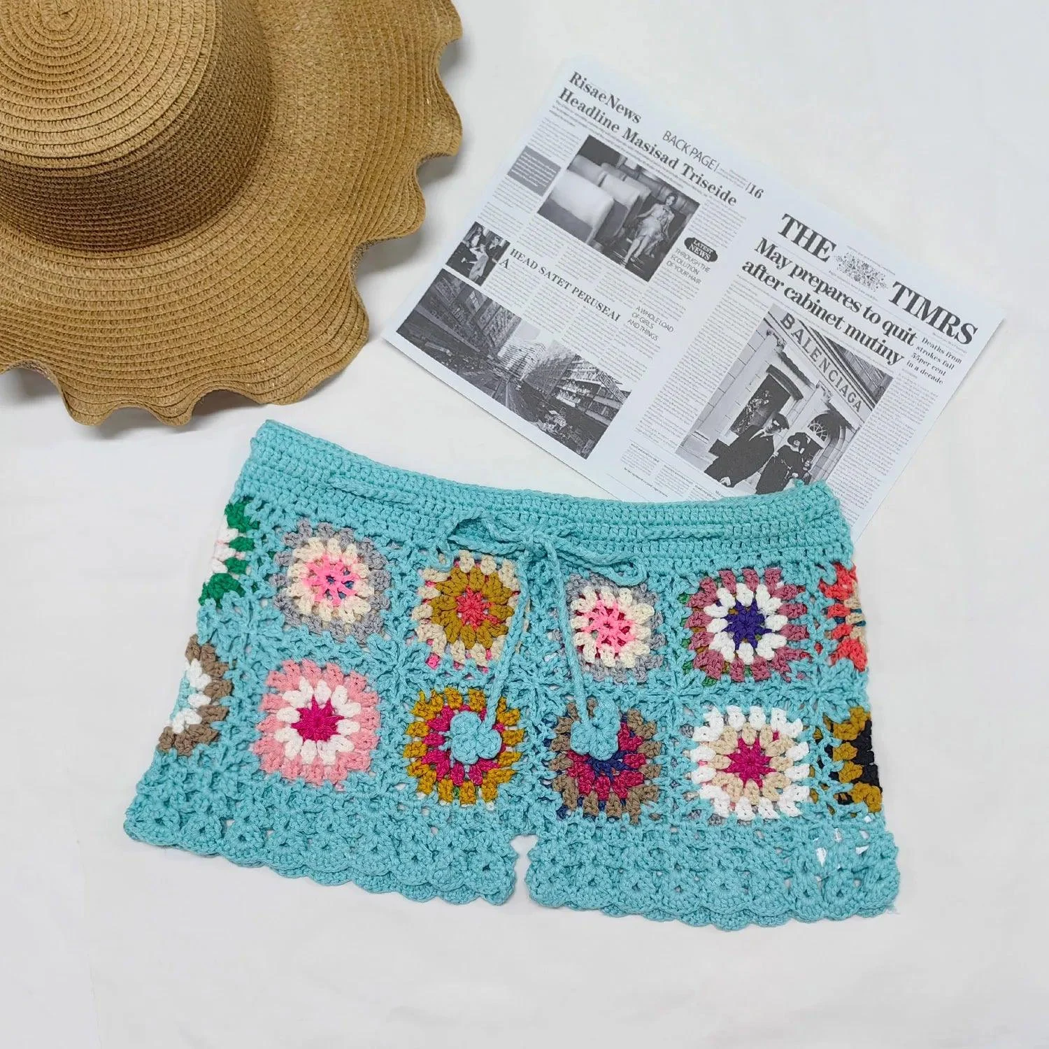 Momi Boho Crochet Shorts - Glova