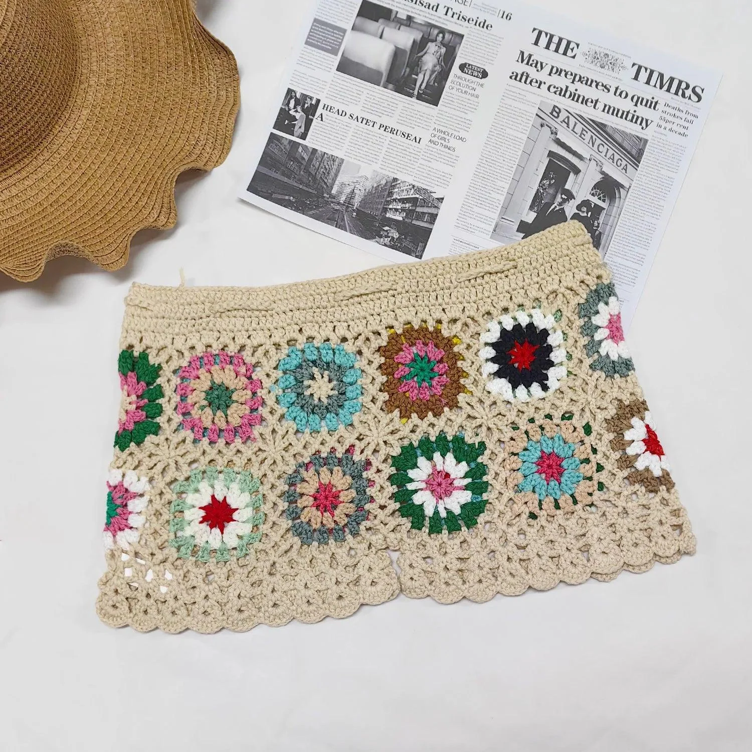 Momi Boho Crochet Shorts - Glova