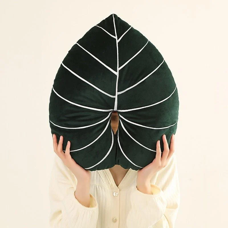 Monstera Leaf Plush Pillow - Glova