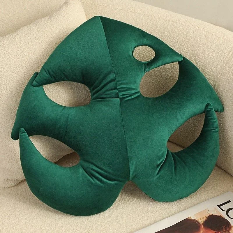 Monstera Leaf Plush Pillow - Glova