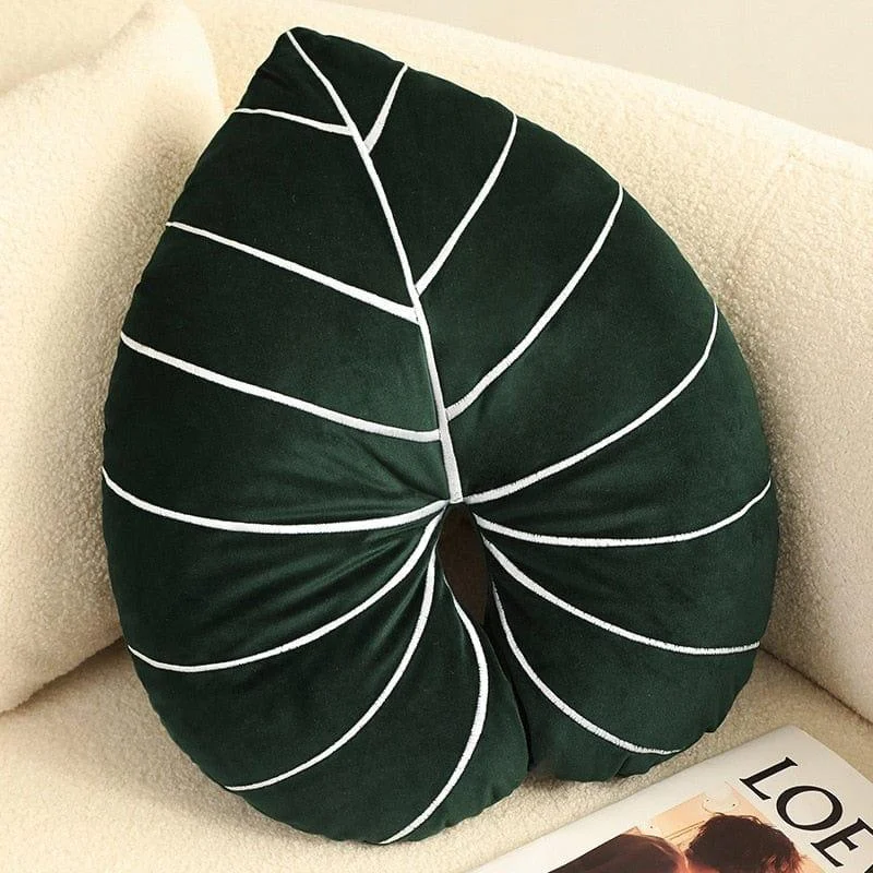 Monstera Leaf Plush Pillow - Glova