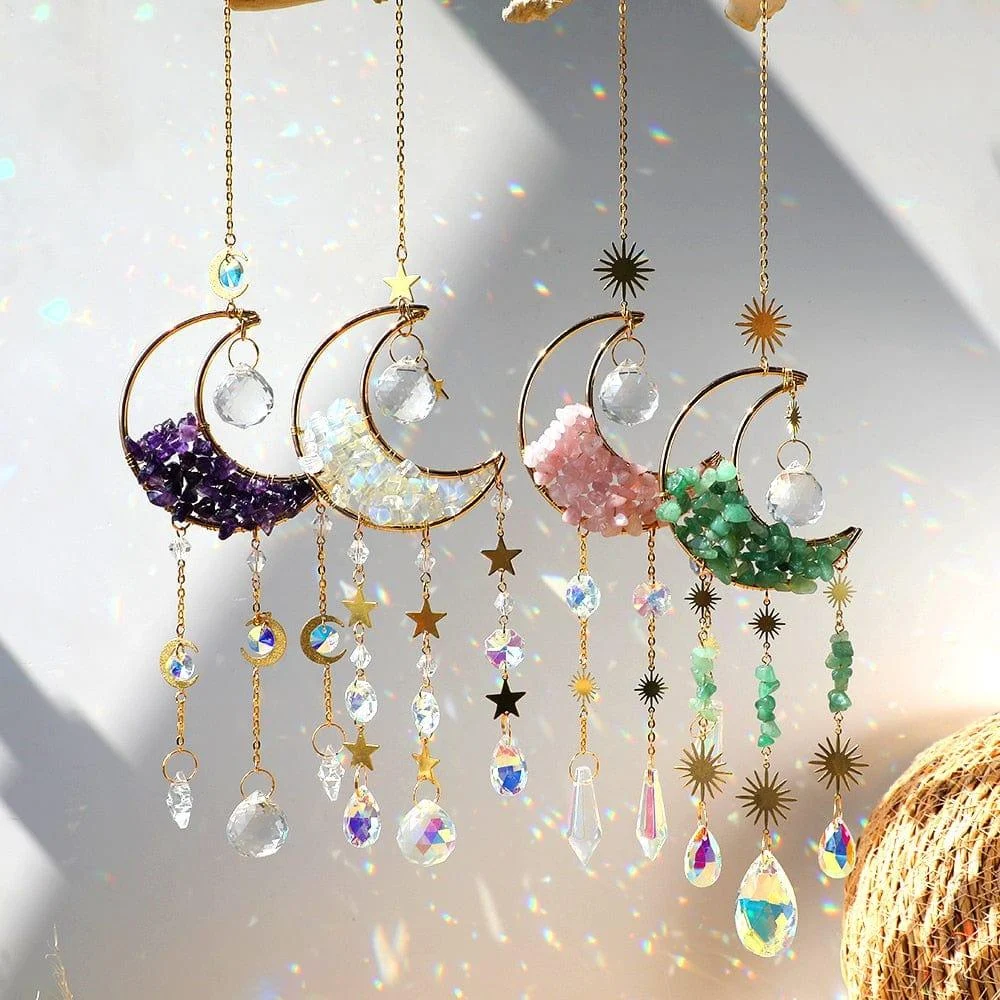 Moon Natural Crystal Suncatcher - Glova