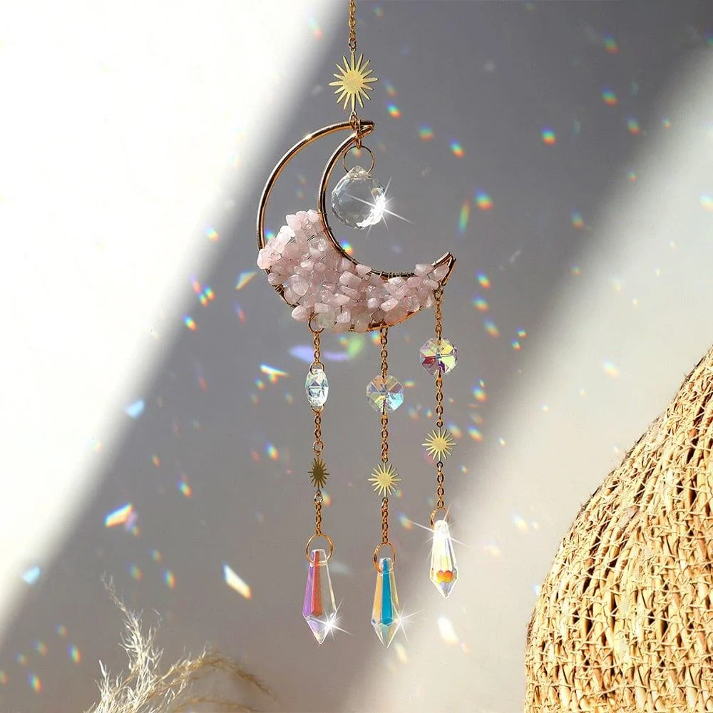 Moon Natural Crystal Suncatcher - Glova