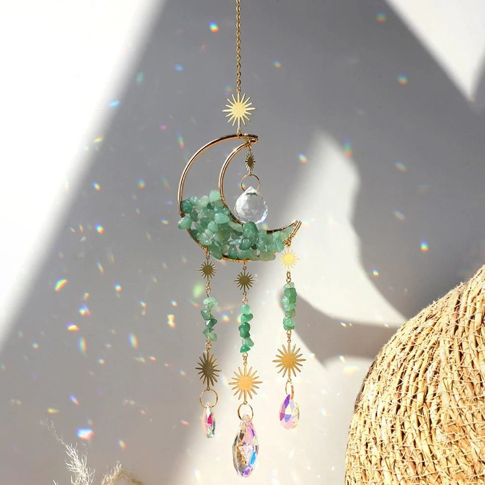 Moon Natural Crystal Suncatcher - Glova