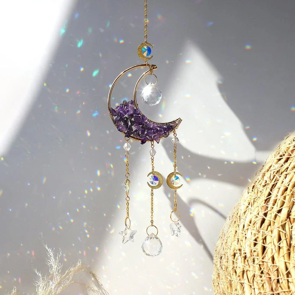 Moon Natural Crystal Suncatcher - Glova