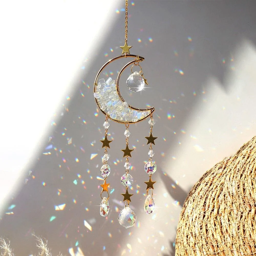 Moon Natural Crystal Suncatcher - Glova