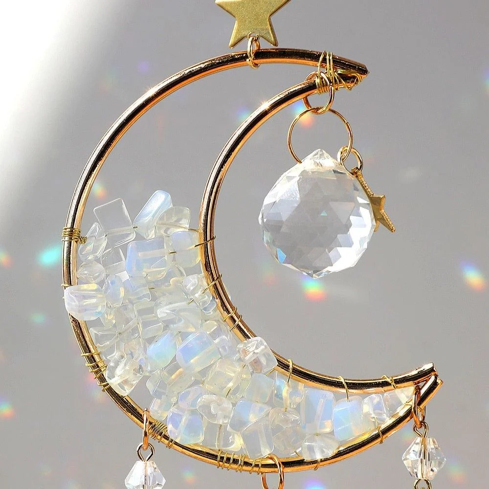 Moon Natural Crystal Suncatcher - Glova