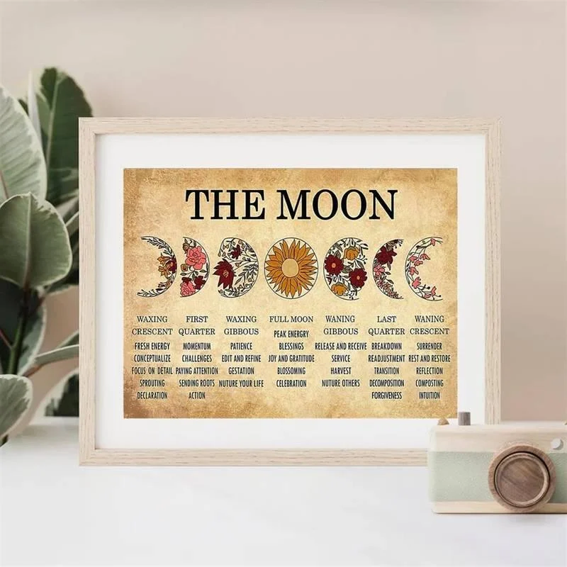 Moon Phase Chart Poster - Glova