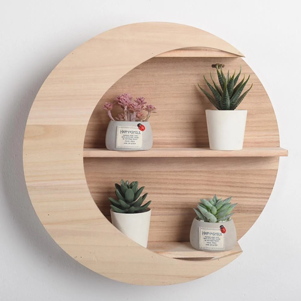 Moon Wooden Wall Shelf - Glova