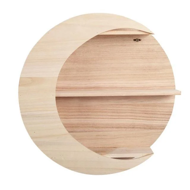 Moon Wooden Wall Shelf - Glova