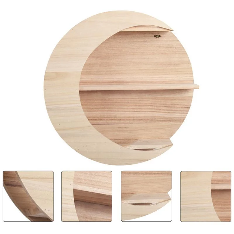 Moon Wooden Wall Shelf - Glova