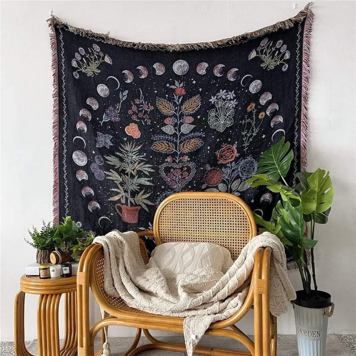 Moonlight Garden Throw Blanket - Glova