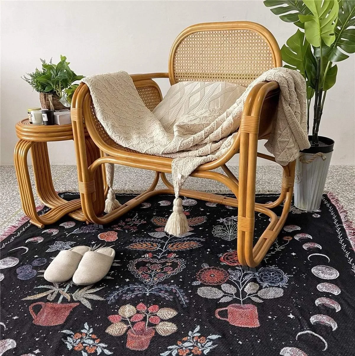 Moonlight Garden Throw Blanket - Glova