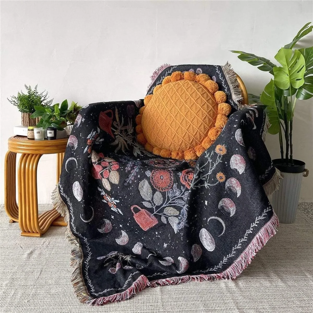 Moonlight Garden Throw Blanket - Glova