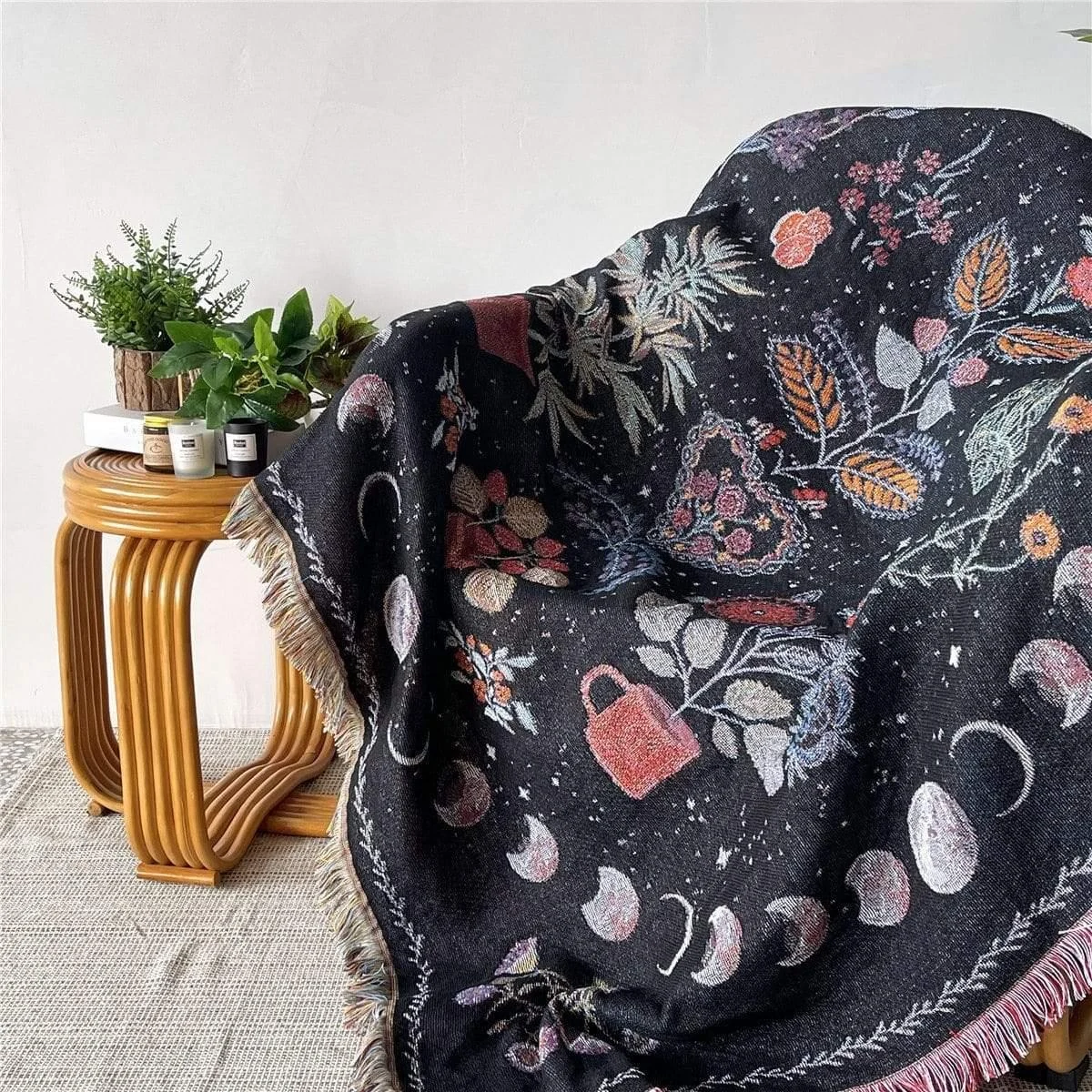 Moonlight Garden Throw Blanket - Glova