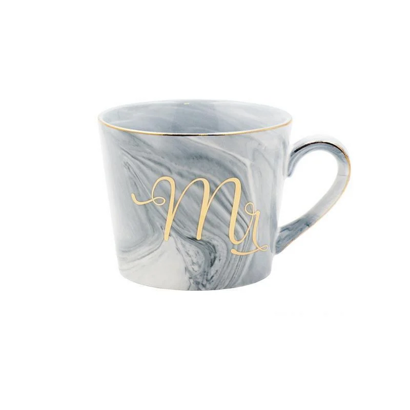 Mr and Mrs Marble Ceramic Mug - Glova