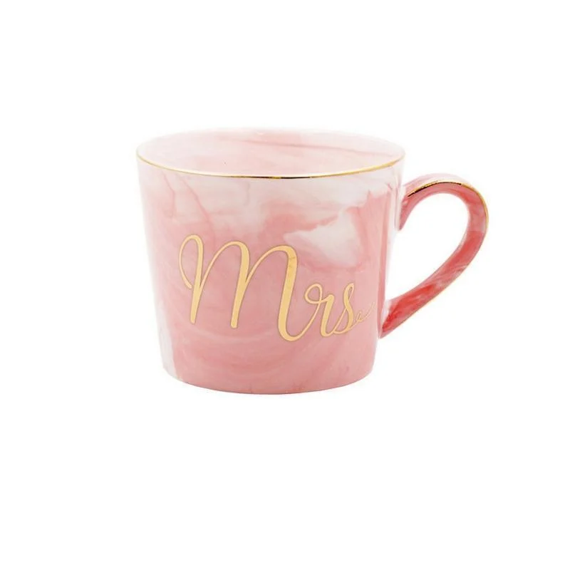 Mr and Mrs Marble Ceramic Mug - Glova