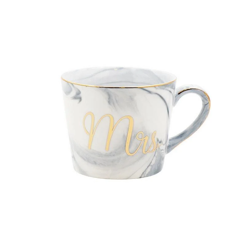 Mr and Mrs Marble Ceramic Mug - Glova