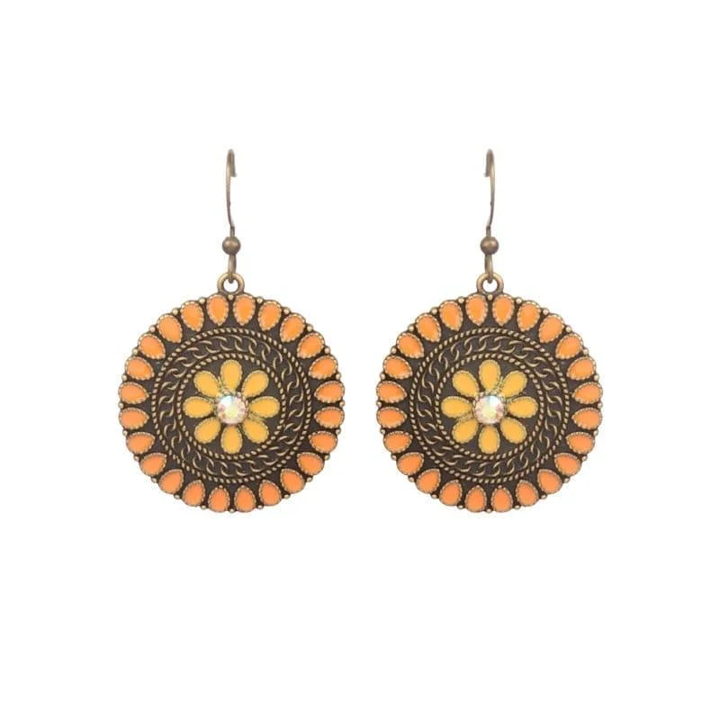 Multicolor Vintage Boho Tear Drop Earrings - Glova