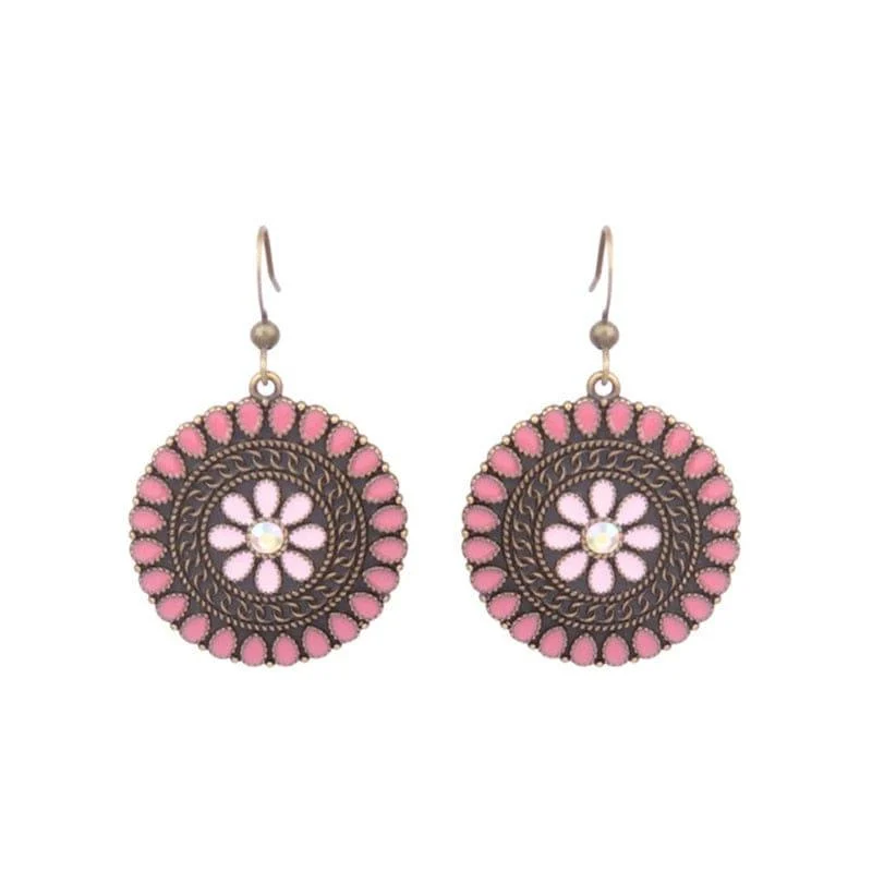Multicolor Vintage Boho Tear Drop Earrings - Glova