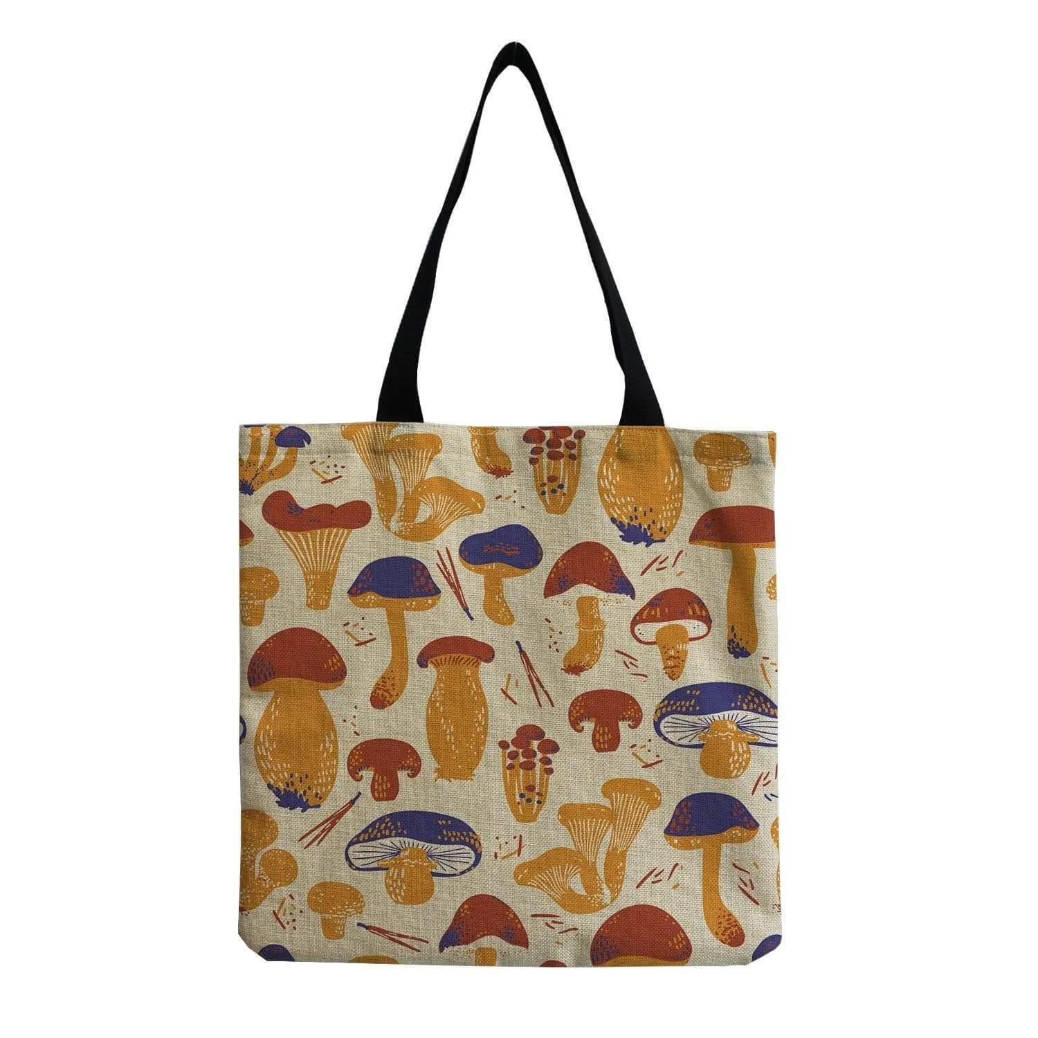 Mushroom Design Tote Bag - Glova