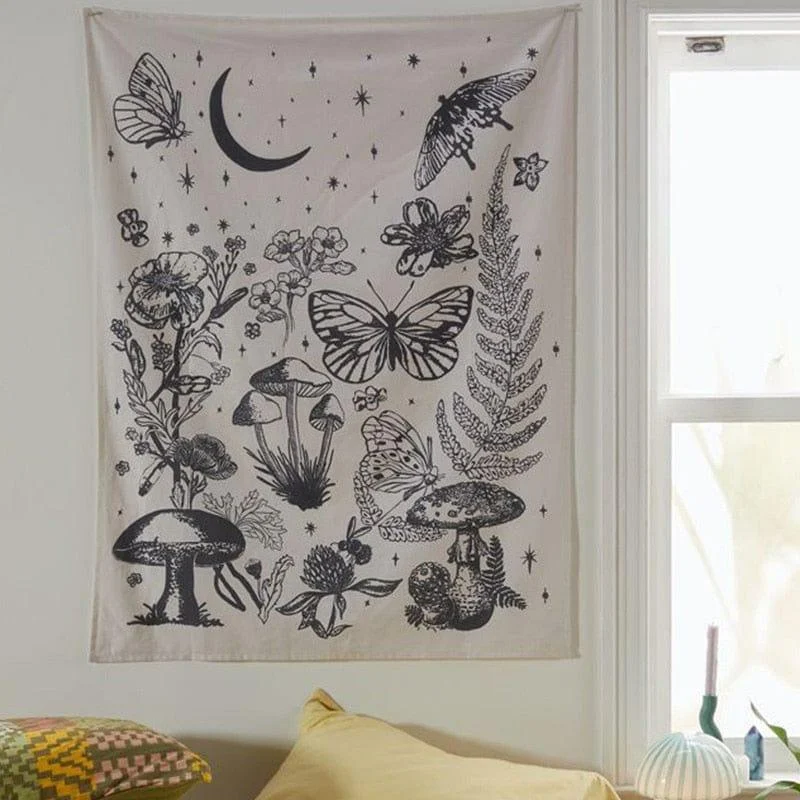 Mushroom Garden Tapestry - Glova