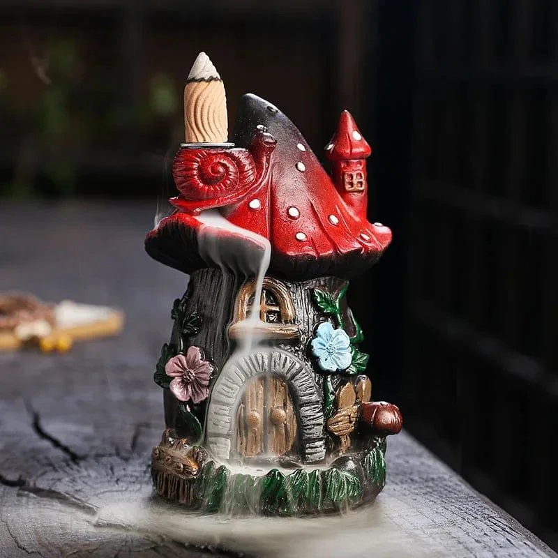 Mushroom House Incense Burner - Glova