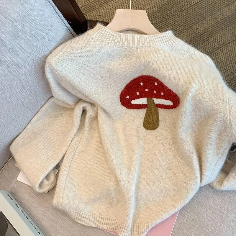 Mushroom Knitted Sweater - Glova