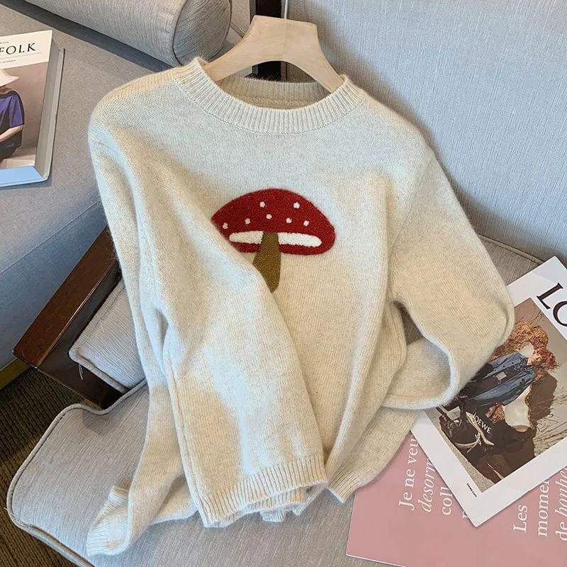 Mushroom Knitted Sweater - Glova