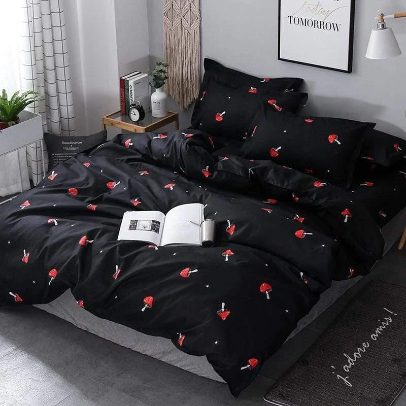 Mushroom Print Duvet Set 3pcs - Glova