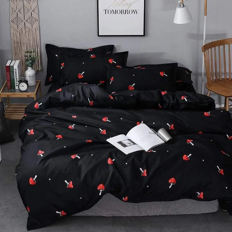 Mushroom Print Duvet Set 3pcs - Glova