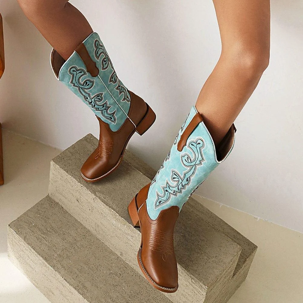 My Blue Heaven Cowboy Boots - Glova