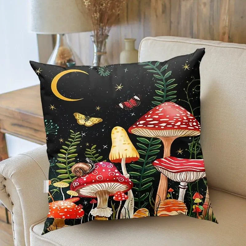 Mystic Mushrooms Cushion Cover - Glova