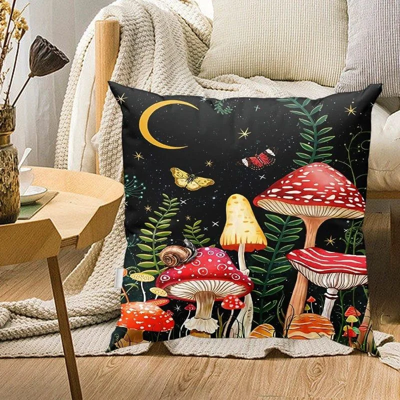 Mystic Mushrooms Cushion Cover - Glova