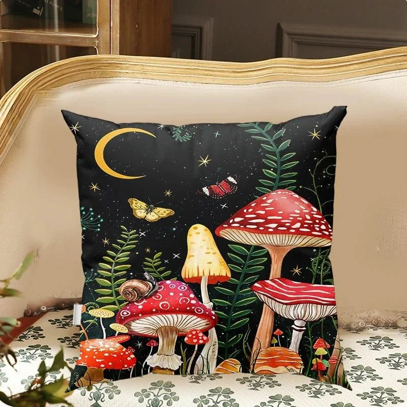 Mystic Mushrooms Cushion Cover - Glova