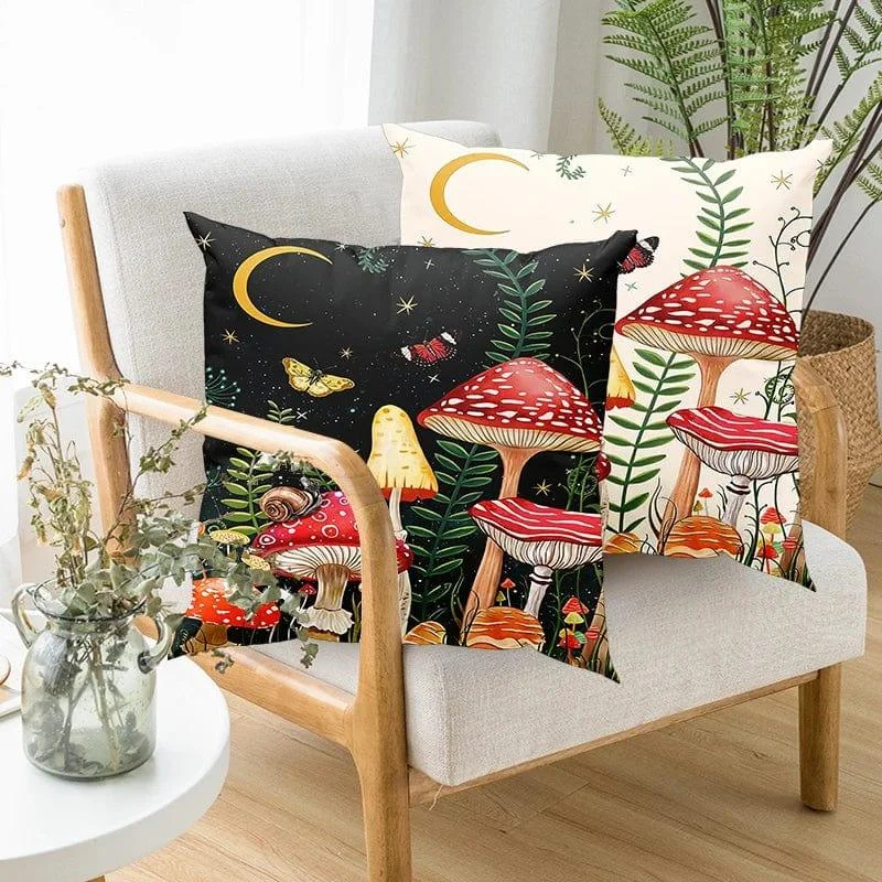 Mystic Mushrooms Cushion Cover - Glova