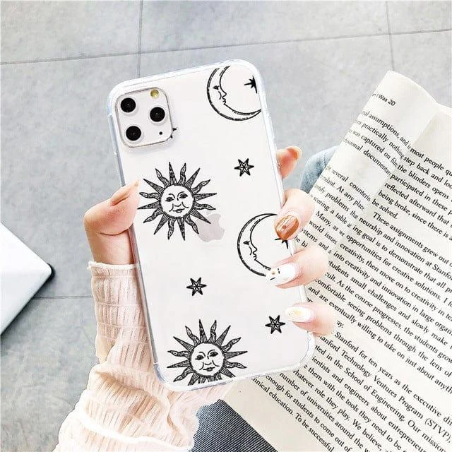 Mystical Sun And Moon Face Phone Case - Glova