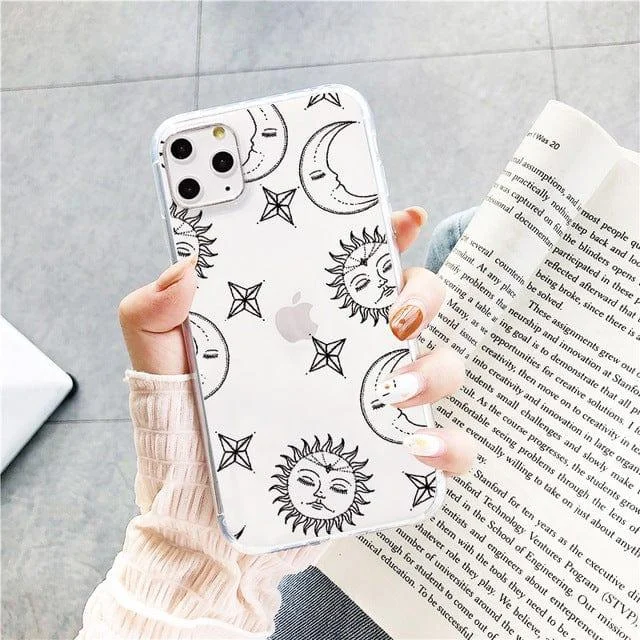 Mystical Sun And Moon Face Phone Case - Glova