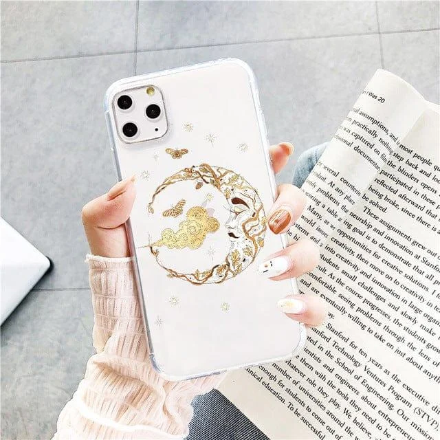 Mystical Sun And Moon Face Phone Case - Glova